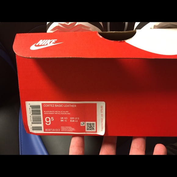 Black Leather Cortez size 9.5 - Picture 8 of 8